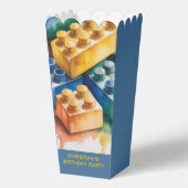 Pastel Building Block Splash Boy Birthday Party フェイバーボックス (正面)