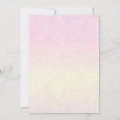 Pastel Butterflies Pink Purple Elegant Baby Shower 招待状 (裏面)