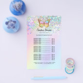 pastel butterfly beauty salon flyer チラシ (シングル)