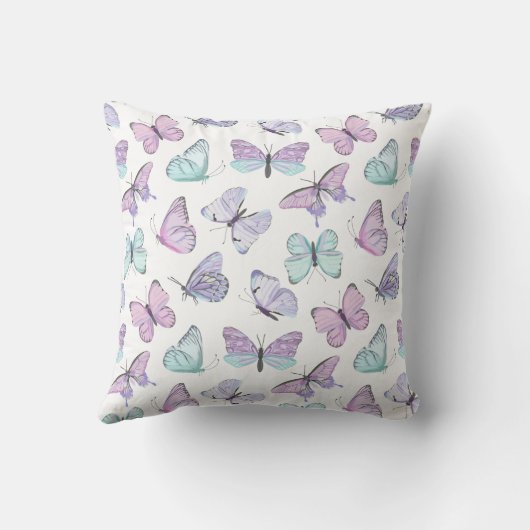 Pastel Butterfly Dream Pillow クッション (裏面)