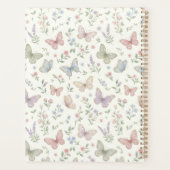 Pastel Butterfly Floral Notebook Cover Background プランナー手帳 (裏面)