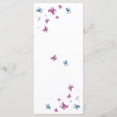 Pastel Butterfly Garden Wedding Menu Card メニュー (裏面)