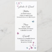 Pastel Butterfly Garden Wedding Menu Card メニュー (正面)