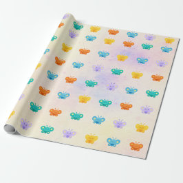 Pastel Butterfly Gift Wrap – Kawaii Wrapping Paper ラッピングペーパー