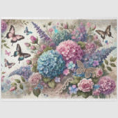 Pastel Butterfly Kisses & Blush Petals Decoupage  薄葉紙 (正面)