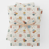 Pastel Cakes, Balloons & Confetti Scandi ラッピングペーパーシート (インサイチュ)