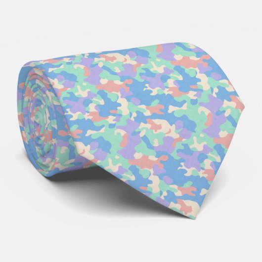 Pastel Camouflage Pattern ネクタイ (ロール)