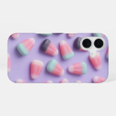 Pastel Candy Corn Halloween Phone Case iPhone 16ケース (裏面横)
