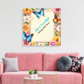Pastel Cartoon Butterflies Canvas Poster – Cute キャンバスプリント (インサイチュ (リビング))