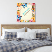 Pastel Cartoon Butterflies Canvas Poster – Cute キャンバスプリント (インサイチュ (寝室))