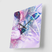 Pastel Cat Dreamscape  スクエア壁時計 (傾斜)