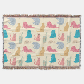 Pastel Cats スローブランケット