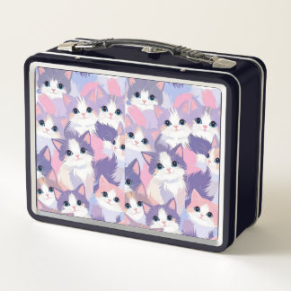 Pastel Cats Metal Lunchbox メタルランチボックス