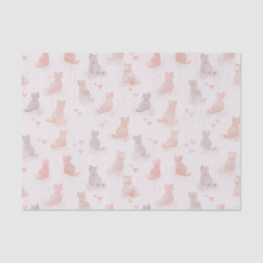 Pastel Cats Tissue Paper 薄葉紙 (正面)