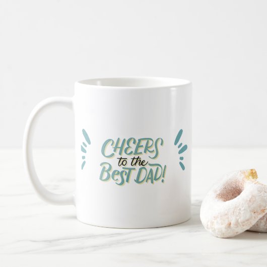 Pastel "Cheer To The Best Dad" For Father's Day コーヒーマグカップ (ドーナツ)