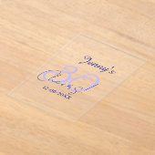 Pastel cheers 30th birthday purple elegant name da アクリル招待状 (レイダウン)