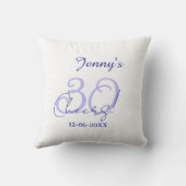Pastel cheers 30th birthday purple elegant name da クッション (裏面)