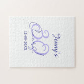 Pastel cheers 30th birthday purple elegant name da ジグソーパズル (横)