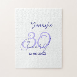 Pastel cheers 30th birthday purple elegant name da ジグソーパズル