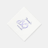 Pastel cheers 30th birthday purple elegant name da スタンダードカクテルナプキン (角)