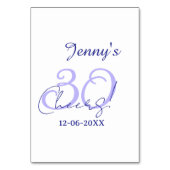 Pastel cheers 30th birthday purple elegant name da テーブルナンバー (裏面)