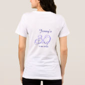 Pastel cheers 30th birthday purple elegant name da トライブレンドTシャツ (裏面)