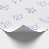 Pastel cheers 30th birthday purple elegant name da ラッピングペーパー (角)