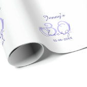 Pastel cheers 30th birthday purple elegant name da ラッピングペーパー (ロールコーナー)