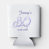 Pastel cheers 30th birthday purple elegant name da 缶クーラー (裏面)