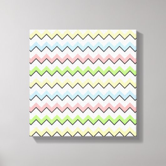 Pastel Chevron-Drop Shadow by Shirley Taylor キャンバスプリント (正面)