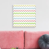 Pastel Chevron-Drop Shadow by Shirley Taylor キャンバスプリント (インサイチュ (リビング))