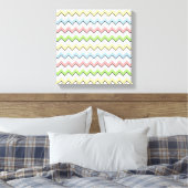 Pastel Chevron-Drop Shadow by Shirley Taylor キャンバスプリント (インサイチュ (寝室))