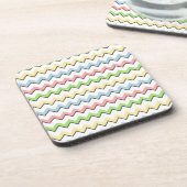 Pastel Chevron-Drop Shadow by Shirley Taylor コースター (左側)