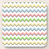 Pastel Chevron-Drop Shadow by Shirley Taylor コースター (正面)