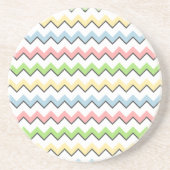Pastel Chevron-Drop Shadow by Shirley Taylor コースター (正面)