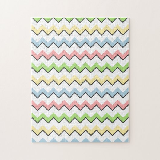 Pastel Chevron-Drop Shadow by Shirley Taylor ジグソーパズル (縦)