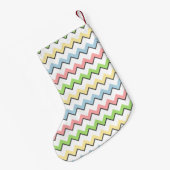 Pastel Chevron-Drop Shadow by Shirley Taylor スモールクリスマスストッキング (裏面 (吊り時))