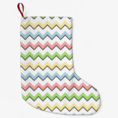 Pastel Chevron-Drop Shadow by Shirley Taylor スモールクリスマスストッキング (正面)