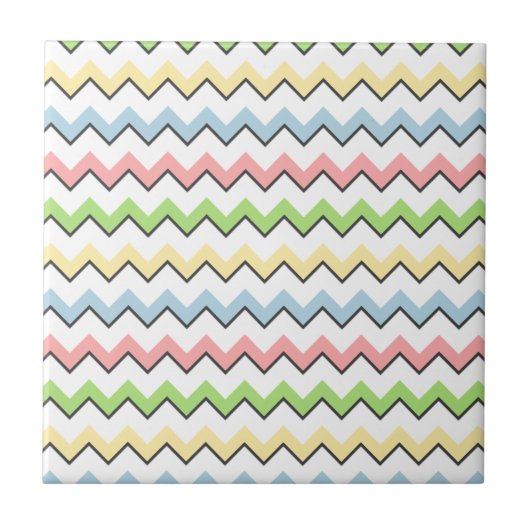Pastel Chevron-Drop Shadow by Shirley Taylor タイル (正面)