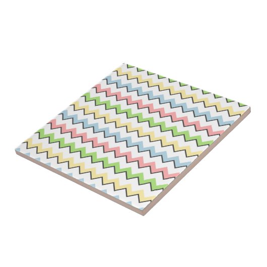 Pastel Chevron-Drop Shadow by Shirley Taylor タイル (側面)
