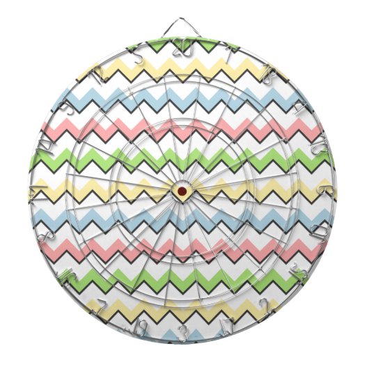 Pastel Chevron-Drop Shadow by Shirley Taylor ダーツボード (正面)