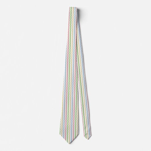 Pastel Chevron-Drop Shadow by Shirley Taylor ネクタイ (正面)