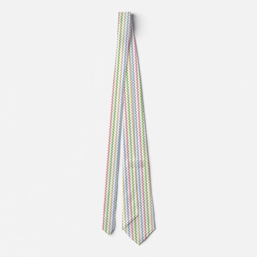 Pastel Chevron-Drop Shadow by Shirley Taylor ネクタイ (裏面)