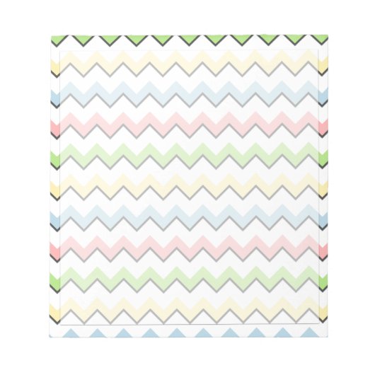 Pastel Chevron-Drop Shadow by Shirley Taylor ノートパッド (正面)