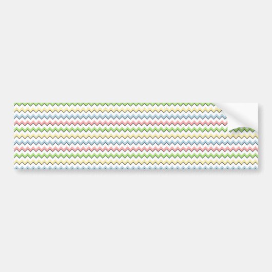 Pastel Chevron-Drop Shadow by Shirley Taylor バンパーステッカー (正面)
