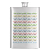 Pastel Chevron-Drop Shadow by Shirley Taylor フラスク (正面)
