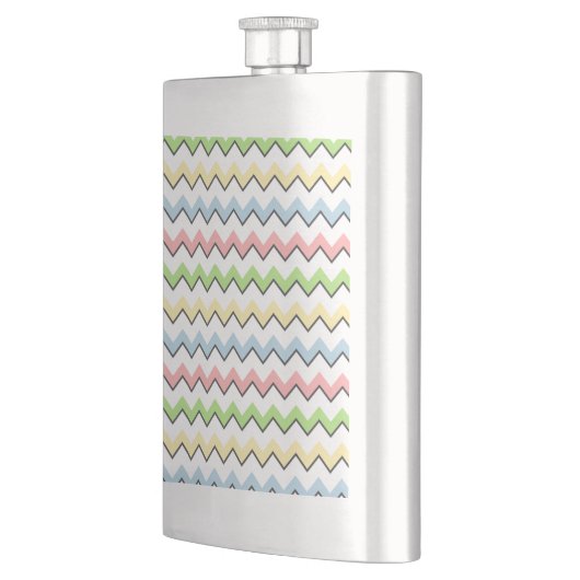 Pastel Chevron-Drop Shadow by Shirley Taylor フラスク (左)