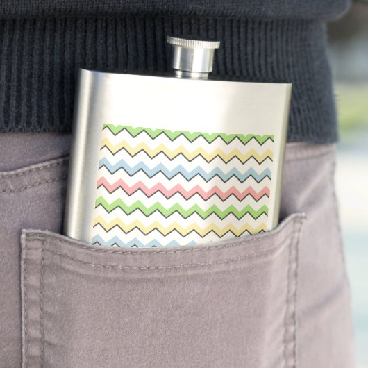 Pastel Chevron-Drop Shadow by Shirley Taylor フラスク (インサイチュ)