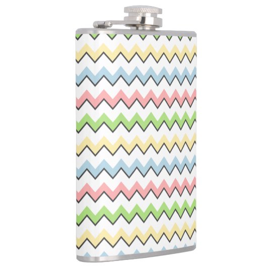 Pastel Chevron-Drop Shadow by Shirley Taylor フラスク (右)