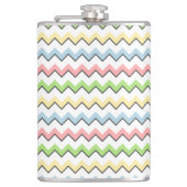 Pastel Chevron-Drop Shadow by Shirley Taylor フラスク (正面)